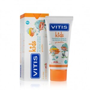 DENTAID гел паста за зъби VITIS Kids Cherry за деца от 2 до 6 год., 50 ml