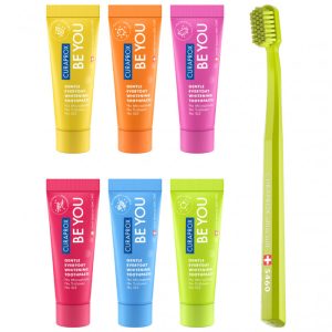 Комплект Curaprox [ BE YOU ] 6 бр. пасти за зъби + четка за зъби CS 5460 Ultra Soft