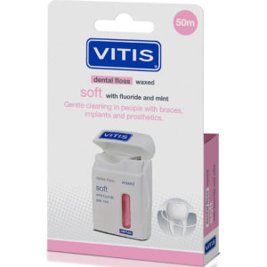 Dentaid Vitis набъбващ конец почистване на междузъбното пространство, 50 м